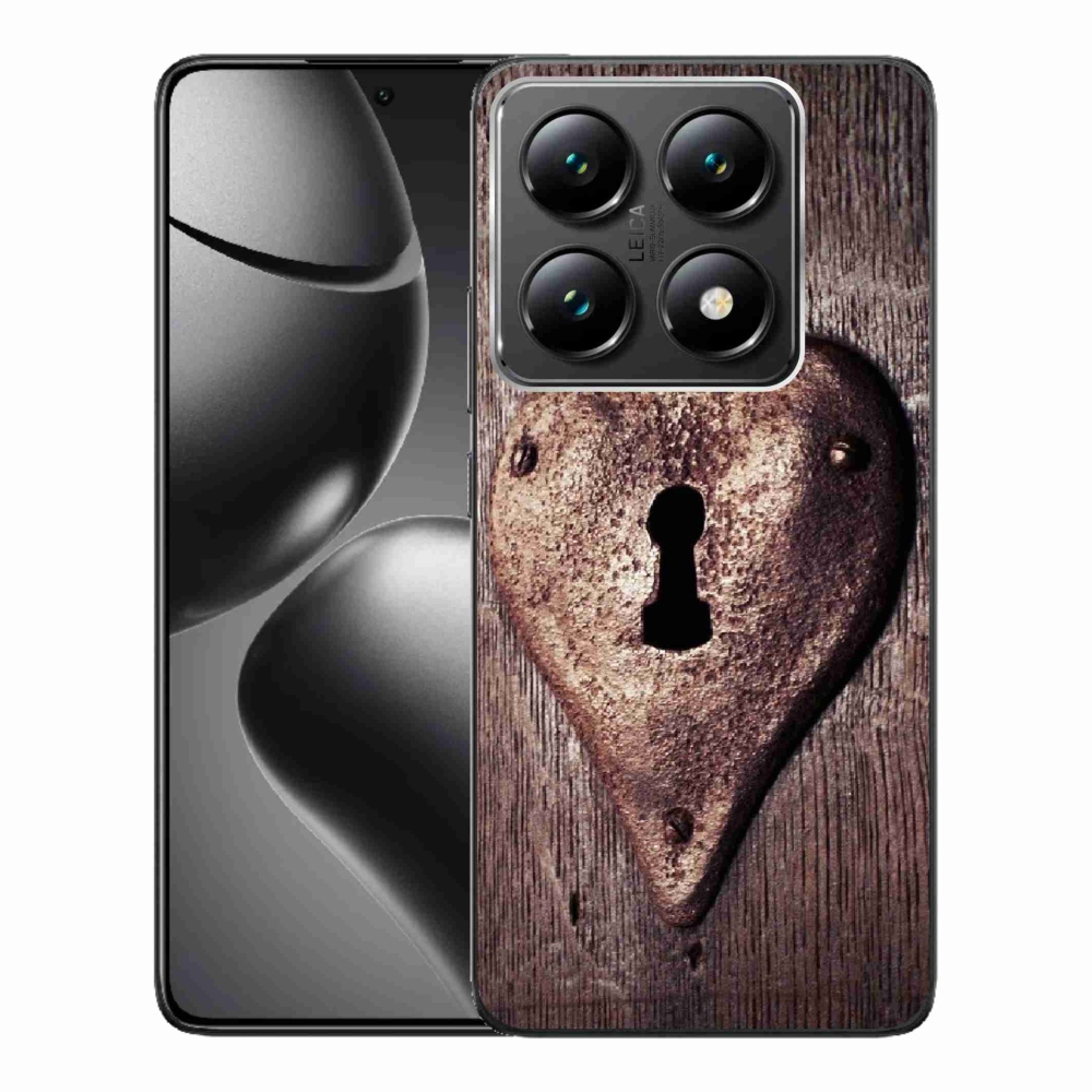 Gelový kryt mmCase na Xiaomi 14T Pro - zámek ve tvaru srdce