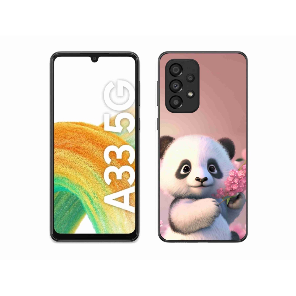 Gelový kryt mmCase na Samsung Galaxy A33 5G - roztomilá panda