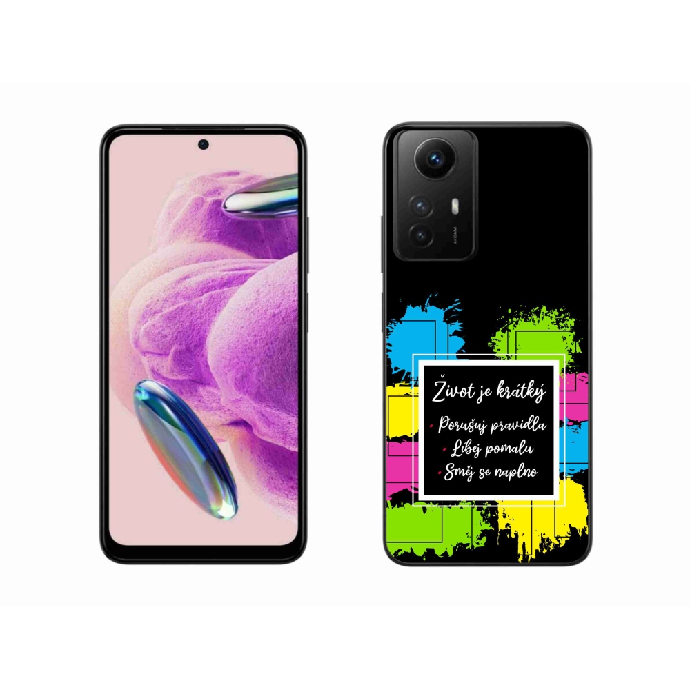 Gelový kryt mmCase na Xiaomi Redmi Note 12S - citát 5 černé pozadí