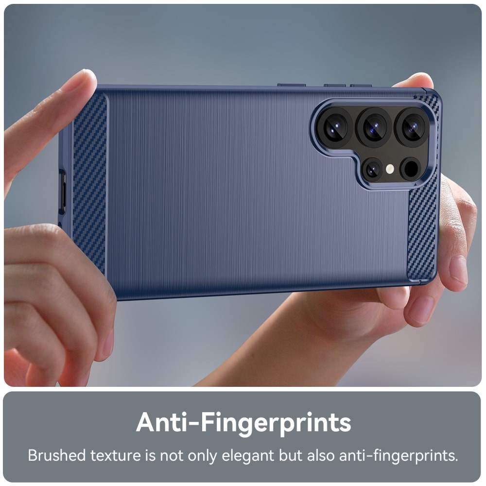 Carbon odolný gelový obal na Samsung Galaxy S25 Ultra - modrý
