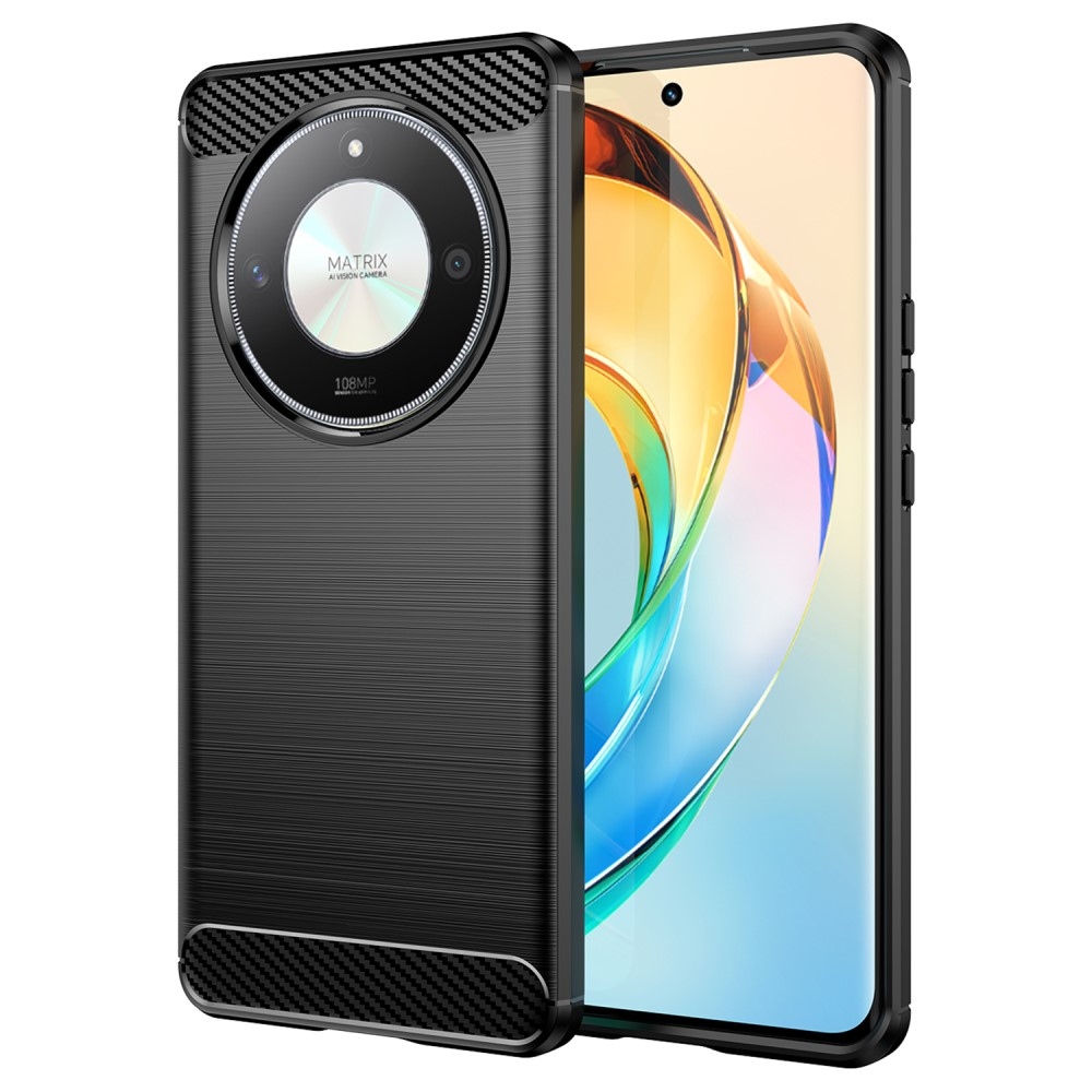 Carbon odolný gelový obal na Honor Magic 6 Lite 5G - černý
