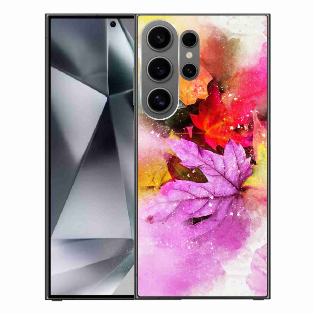 Gelový kryt mmCase na Samsung Galaxy S24 Ultra - barevné listy