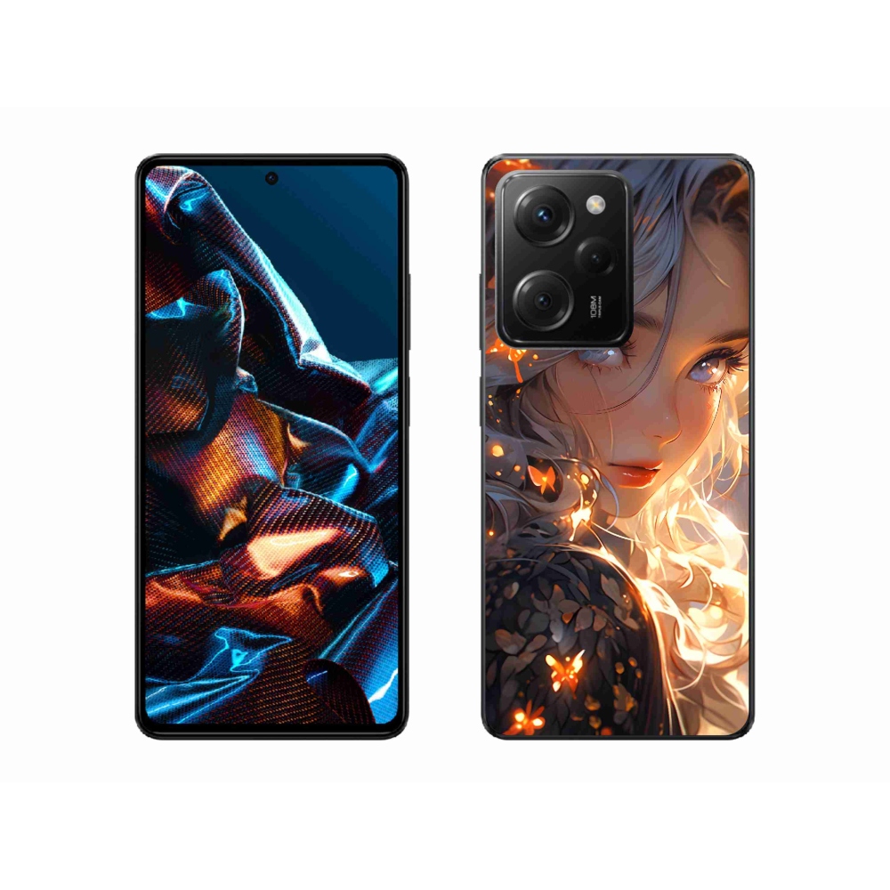 Gelový kryt mmCase na Xiaomi Poco X5 Pro 5G - dívka a motýli