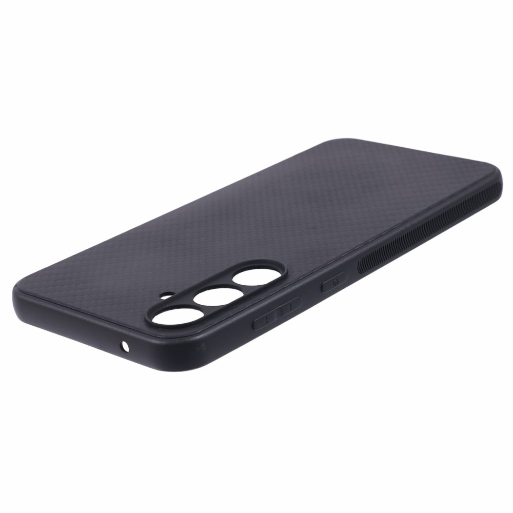 Carbon Fiber odolný gelový obal pro Samsung Galaxy S23 FE - černý