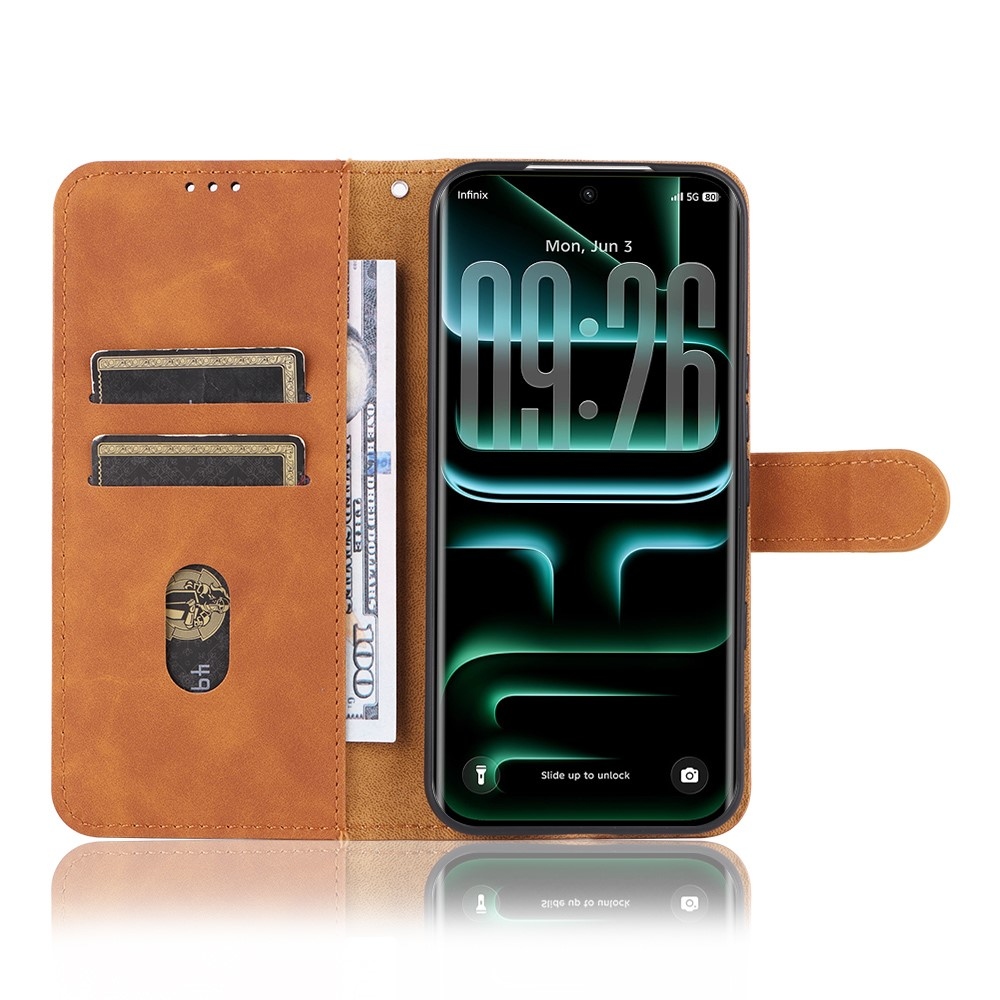 Feel knížkové pouzdro na Infinix Note Edge 5G - hnědé