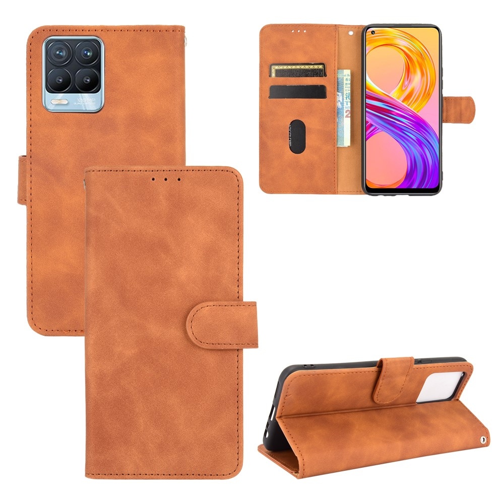 Feel knížkové pouzdro na Realme 8/8 Pro - hnědé