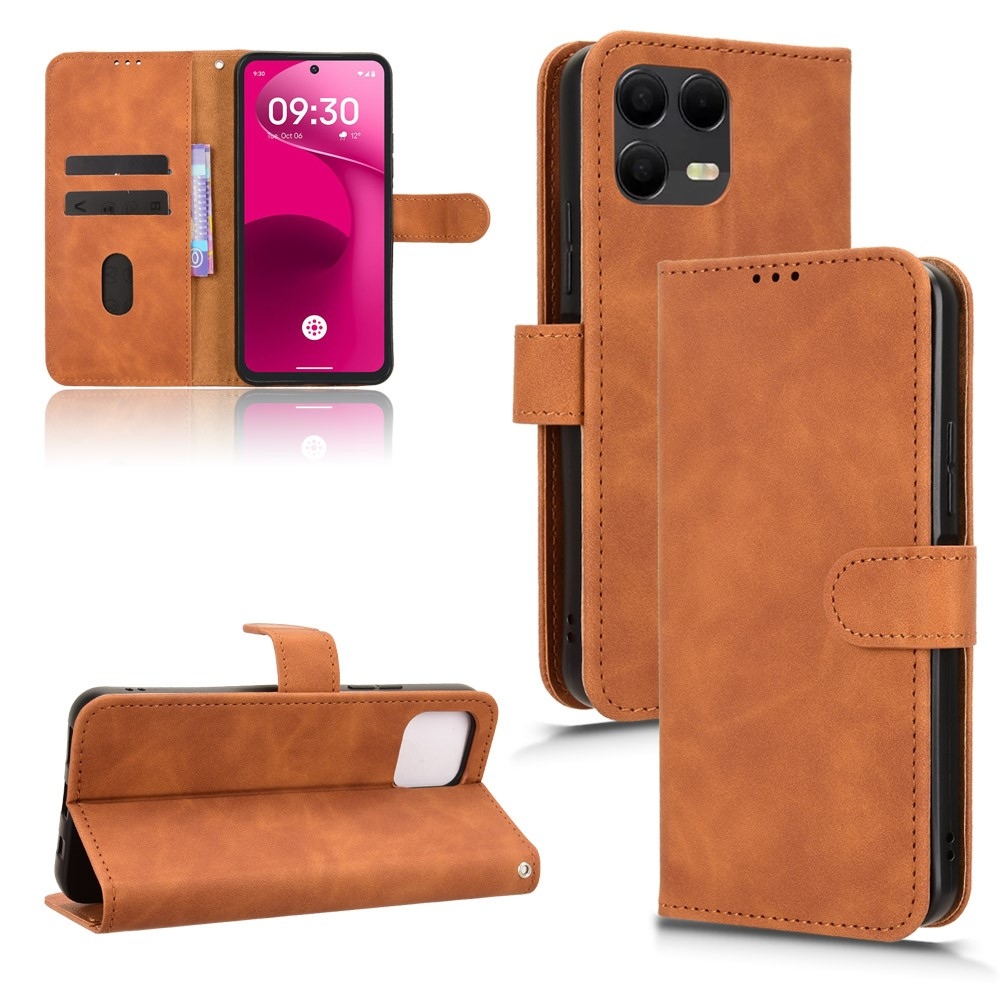 Feel knížkové pouzdro na T-Mobile T Phone 3 Pro - hnědé