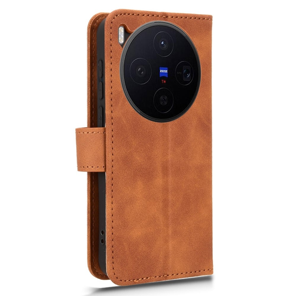 Feel knížkové pouzdro na Vivo X300 5G - hnědé