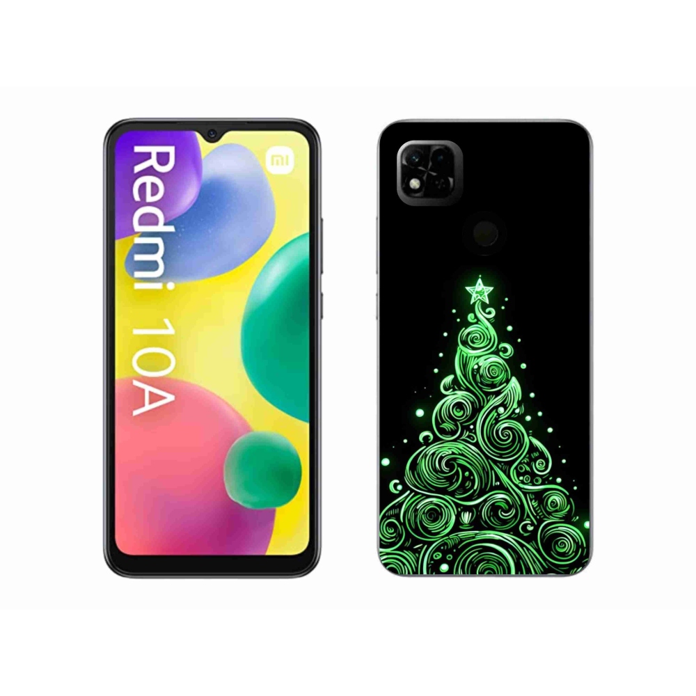 Gelový kryt mmCase na Xiaomi Redmi 10A - neonový vánoční stromek 3
