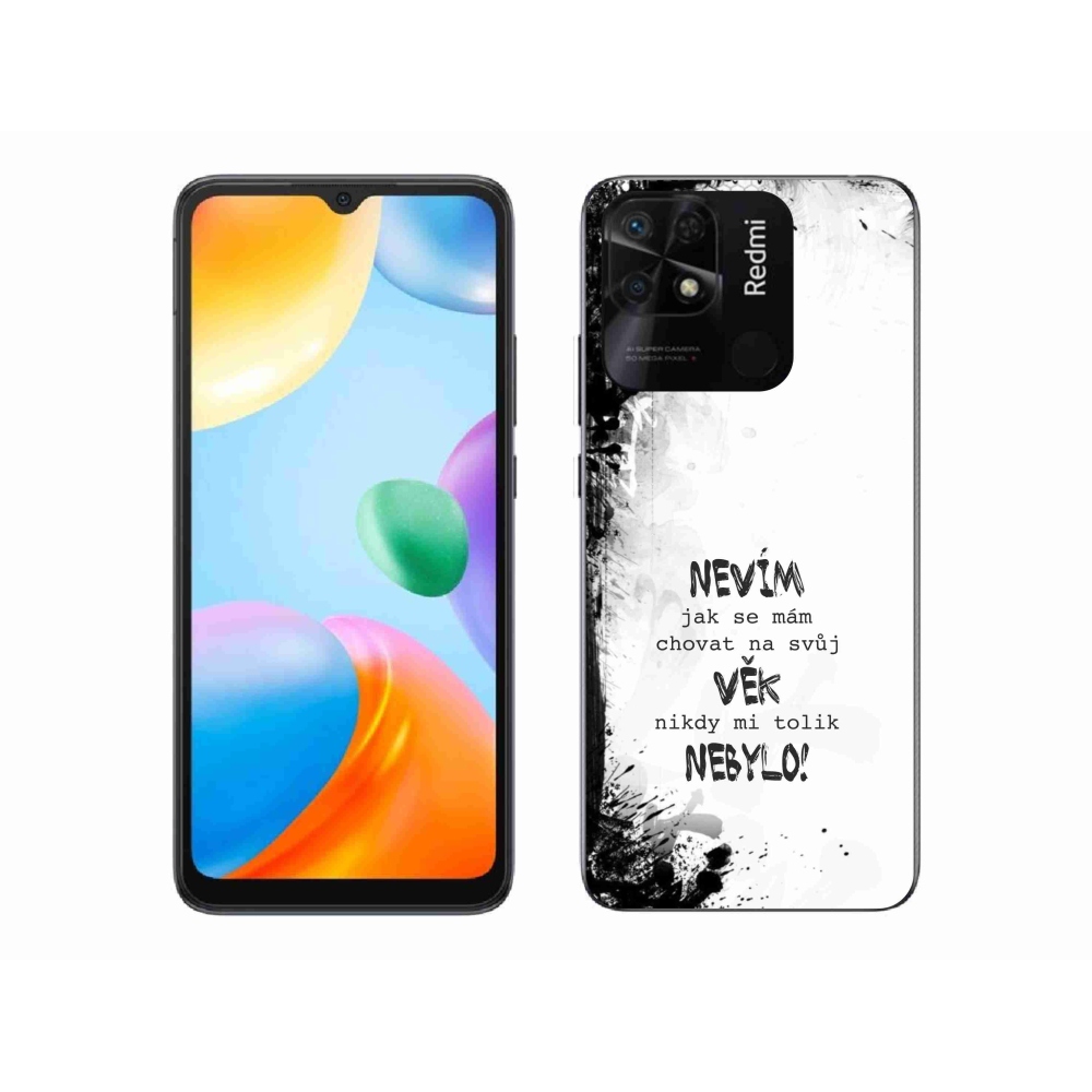Gelový kryt mmCase na Xiaomi Redmi 10C - vtipný text 14 bílé pozadí