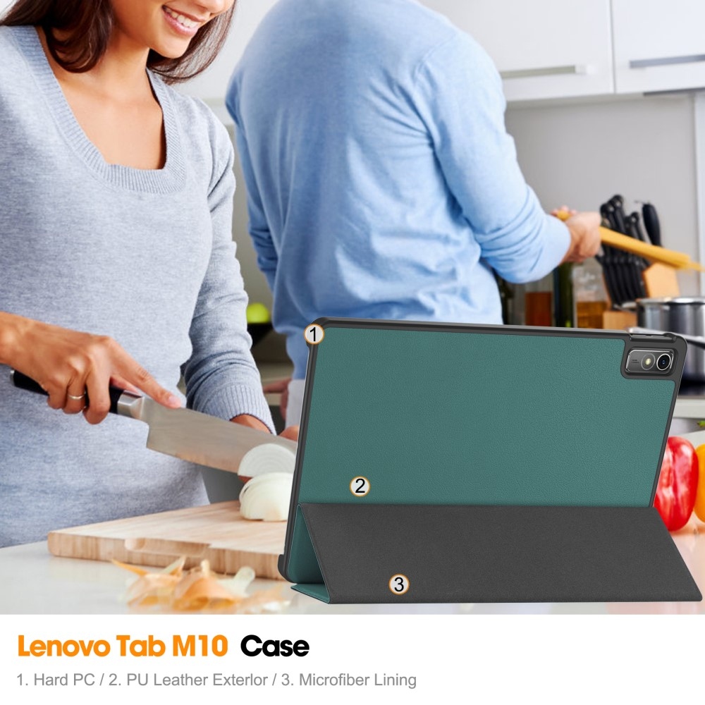 Case chytré zavírací pouzdro na Lenovo Tab M10 5G - zelené