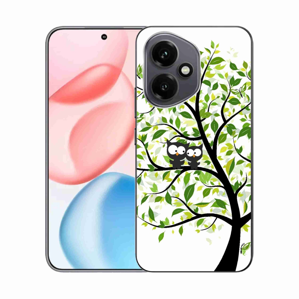 Gelový kryt mmCase na Honor 400 - sovičky na stromě