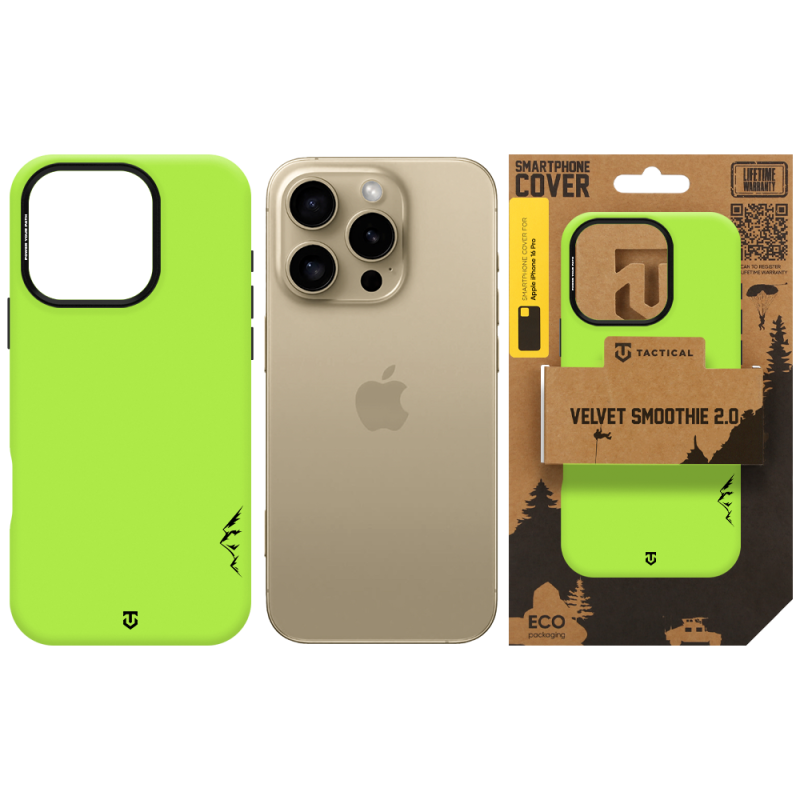 Tactical MagForce Velvet Smoothie 2.0 Kryt pro Apple iPhone 16 Pro Avocado