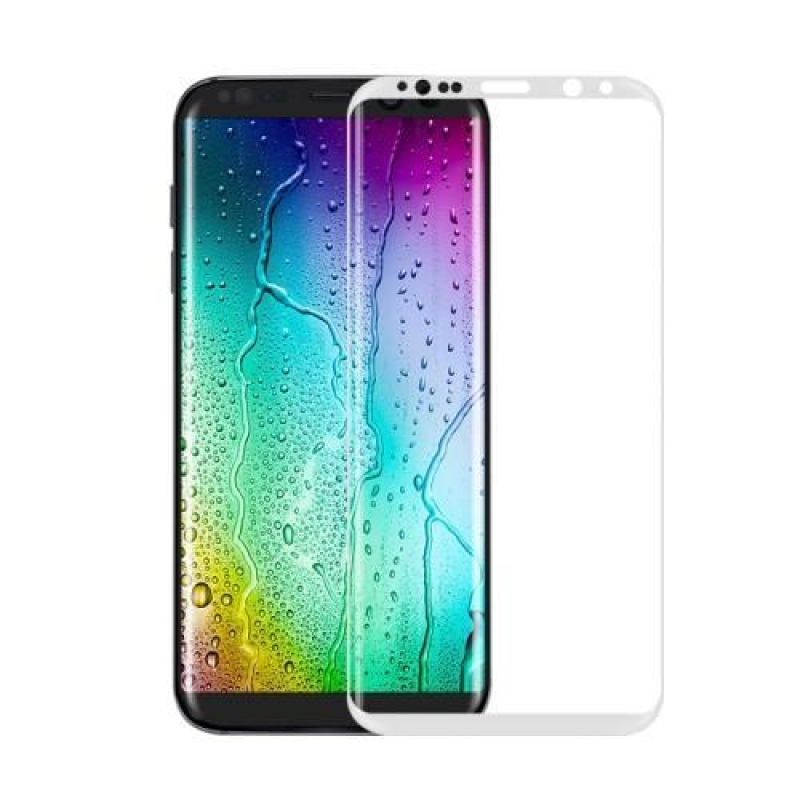 FFScreen celoplošné fixační tvrzené sklo na displej telefonu Samsung Galaxy S8 - bílý lem