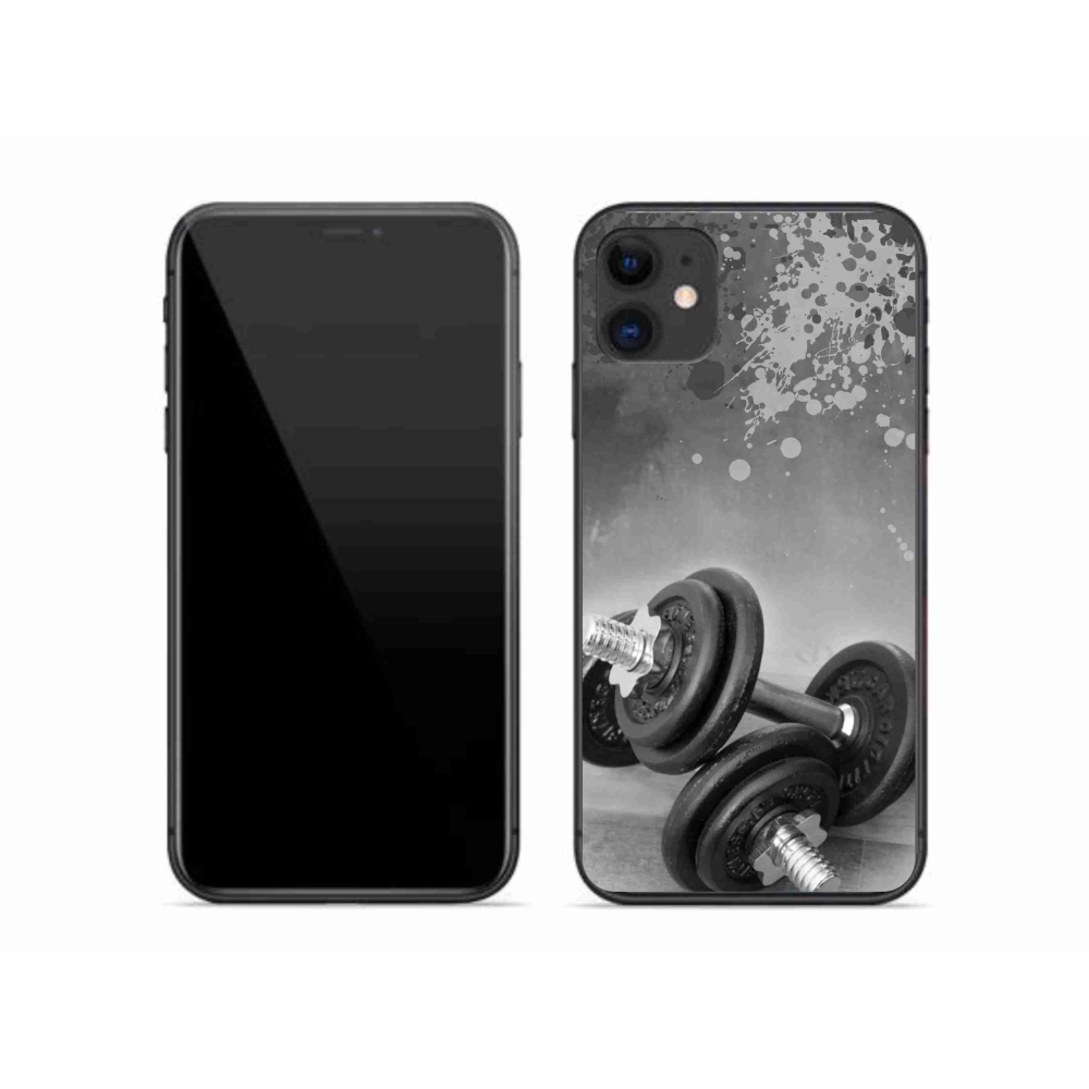 Gelový kryt mmCase na iPhone 11 - činky 1
