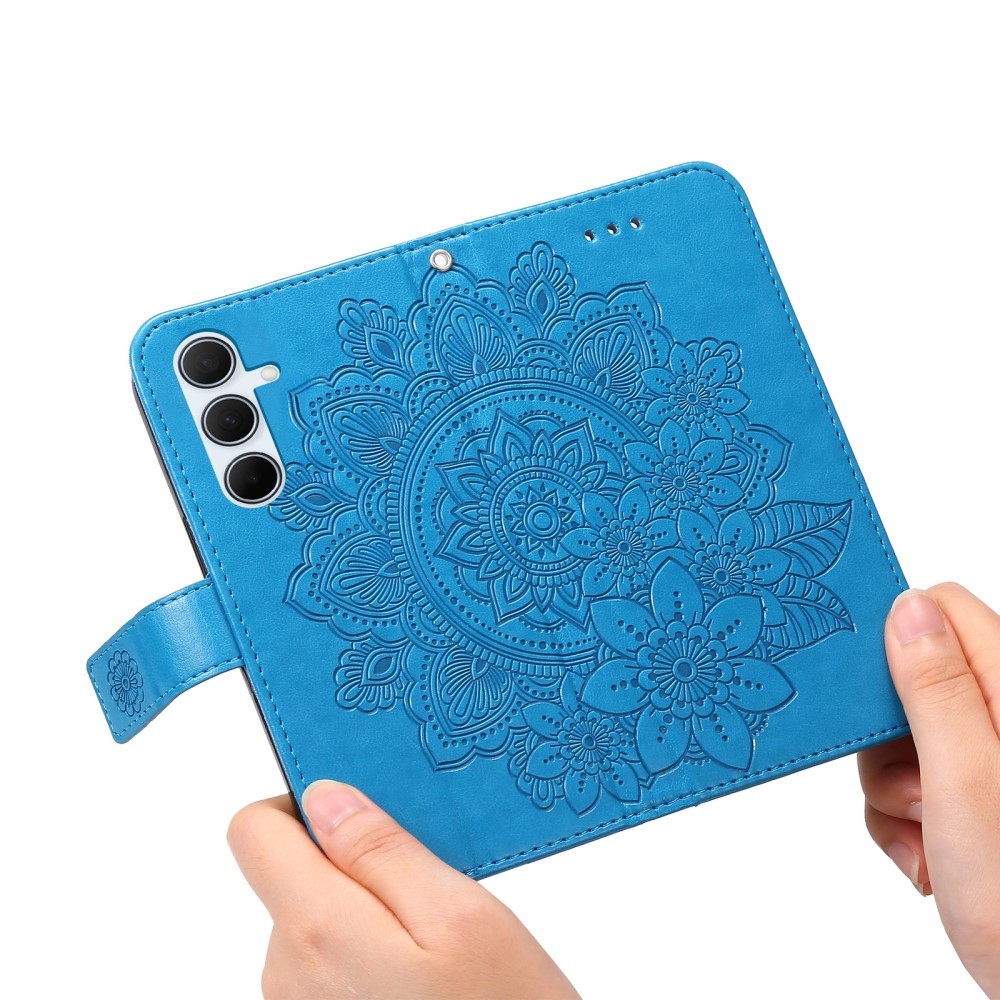 Mandala knížkové pouzdro na Samsung Galaxy A36 5G - modré