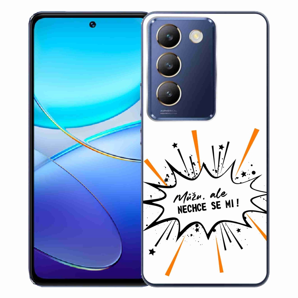 Gelový kryt mmCase na Vivo V40 SE 4G/5G - vtipný text 11 bílé pozadí