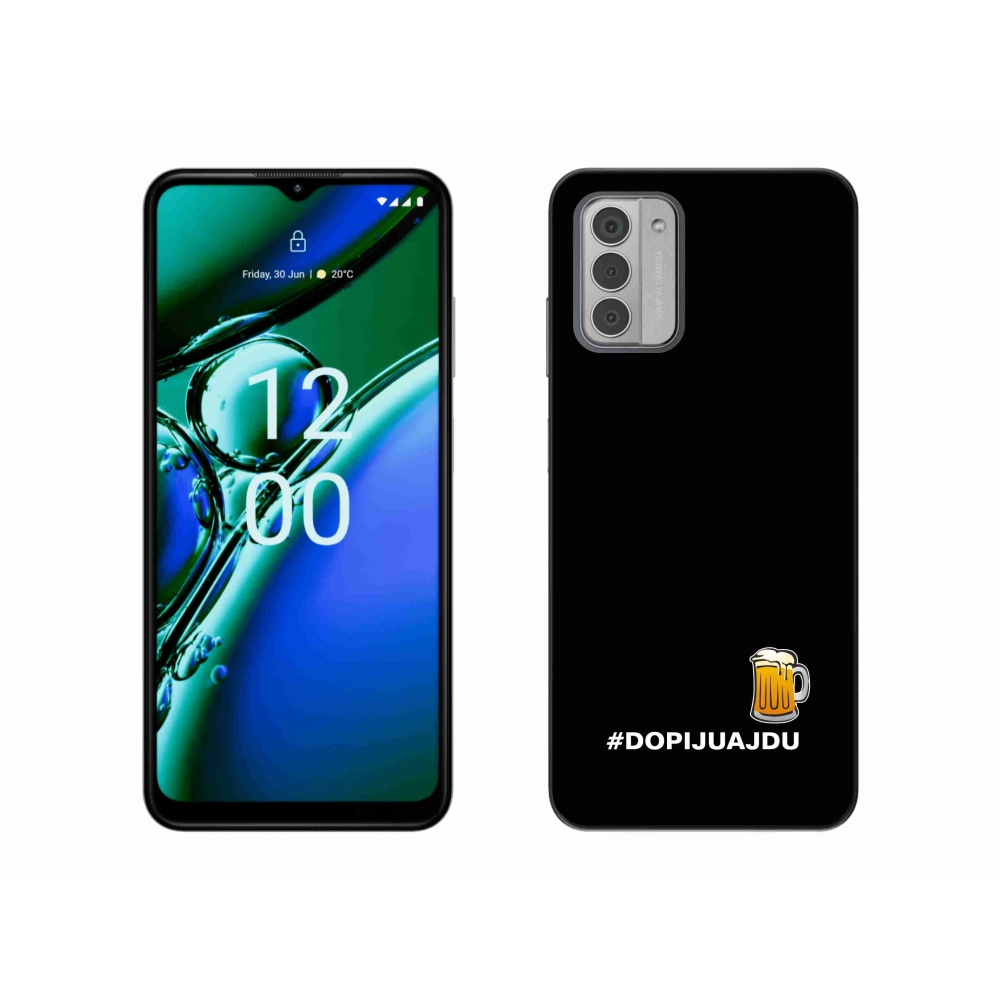 Gelový kryt mmCase na Nokia G42 - pivní motiv 1 černé pozadí