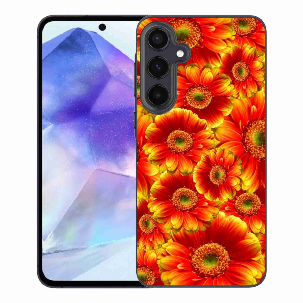 Gelový kryt mmCase na Samsung Galaxy A55 5G - gerbera 1