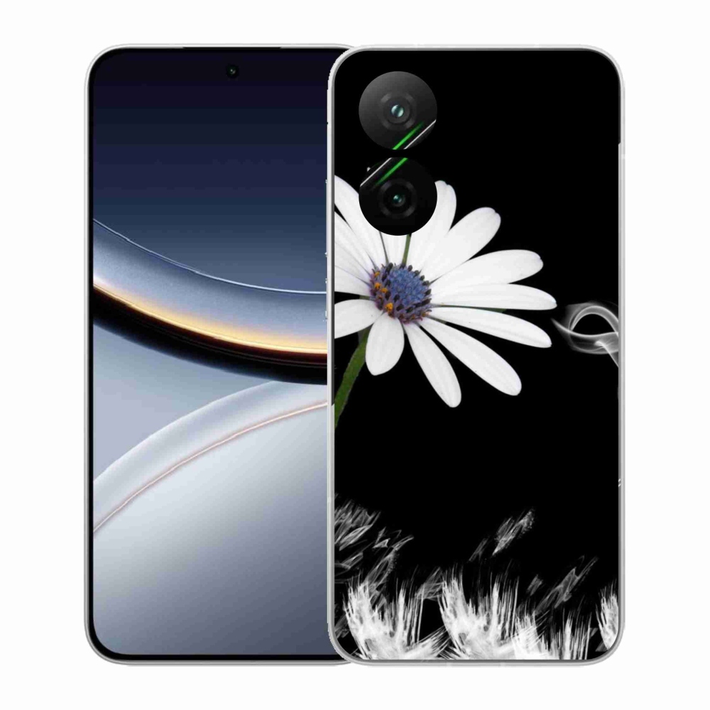 Gelový kryt mmCase na Xiaomi Poco F7 5G - bílá květina