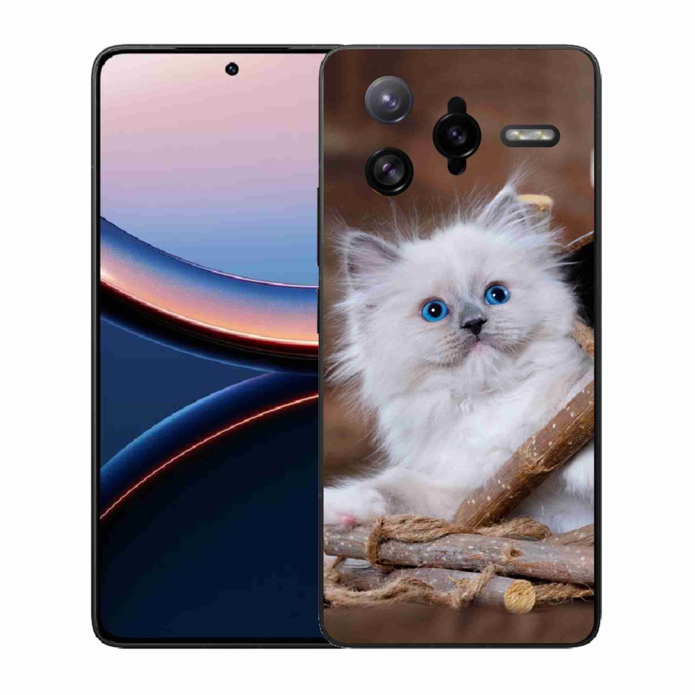 Gelový kryt mmCase na Xiaomi Poco F7 Ultra - bílé kotě