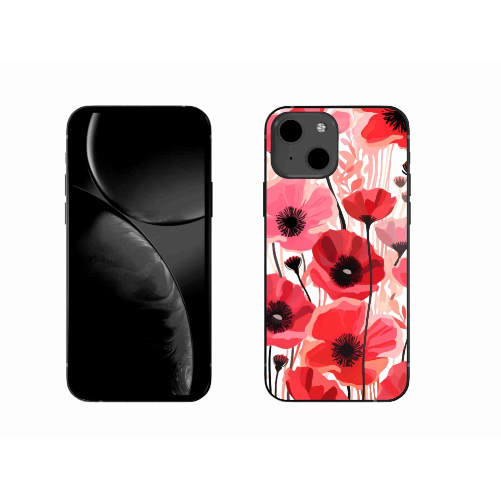 Gelový kryt mmCase na iPhone 13 - vlčí mák 1
