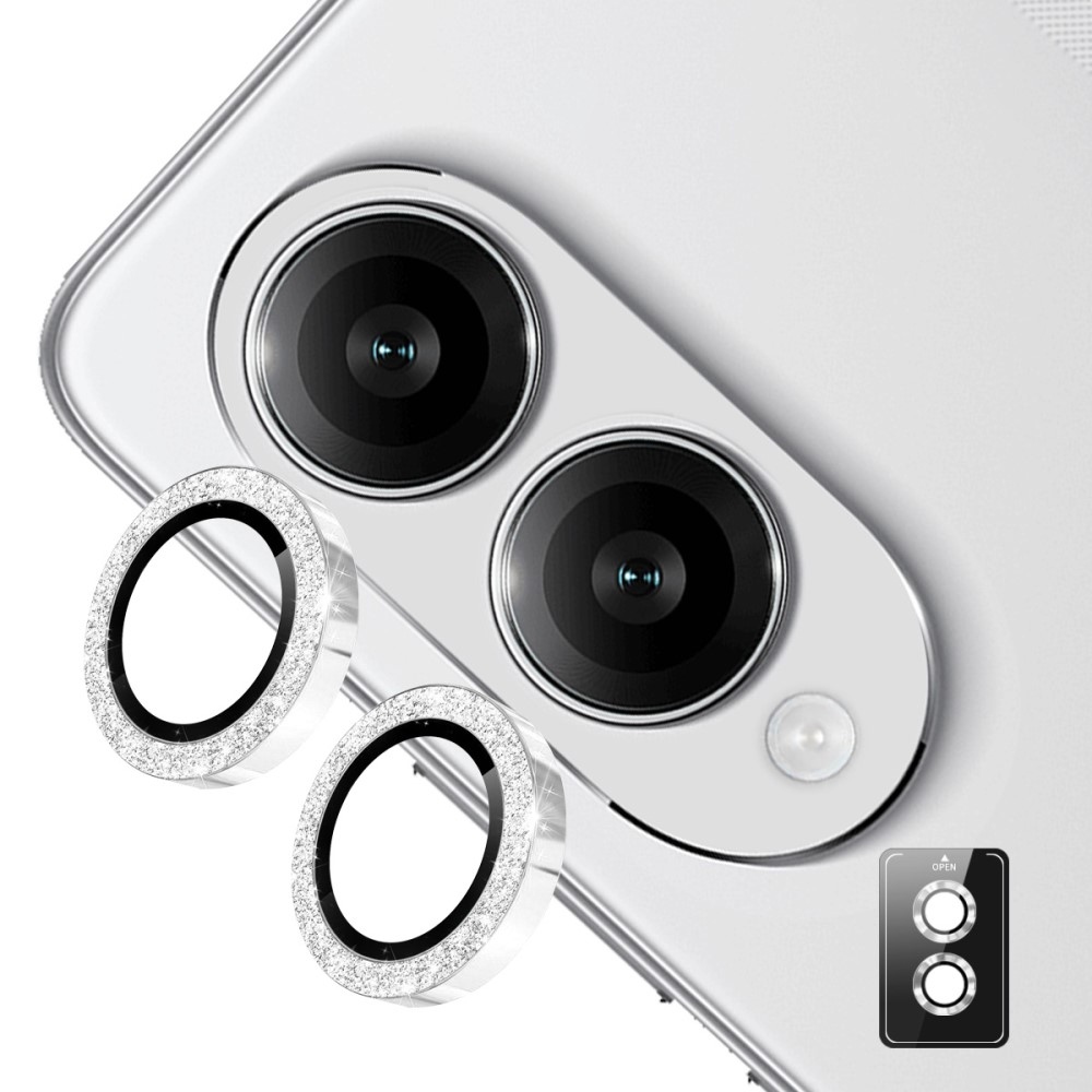 ENK Decor sklo čočky fotoaparátu na Samsung Galaxy S25 Edge (samostatná skla) - stříbrné