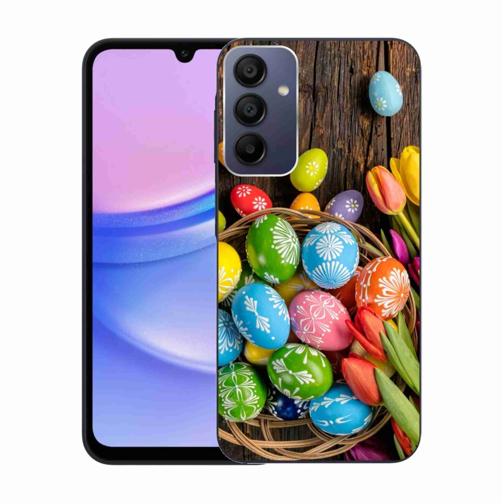 Gelový kryt mmCase na Samsung Galaxy A15 4G/5G - velikonoční vajíčka