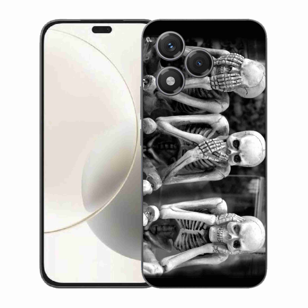 Gelový kryt mmCase na Honor 400 Lite - kostlivci