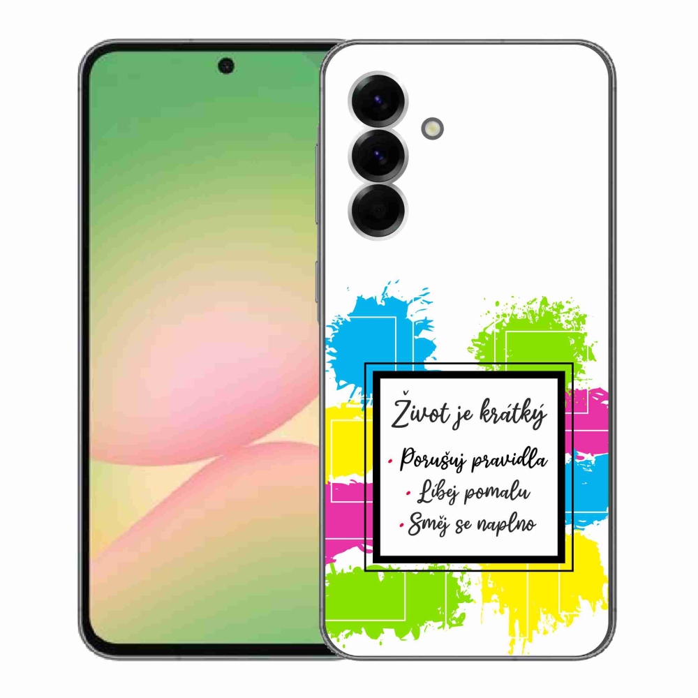 Gelový kryt mmCase na Samsung Galaxy A56 5G - citát 5 bílé pozadí