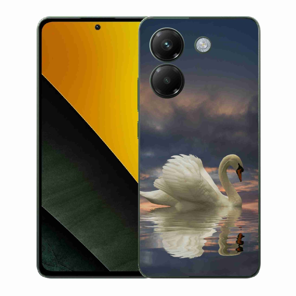 Gelový kryt mmCase na Xiaomi Poco M7 Pro 5G - labuť
