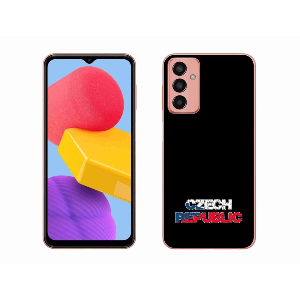 Gelový kryt mmCase na Samsung Galaxy M13 - Czech Republic černé pozadí