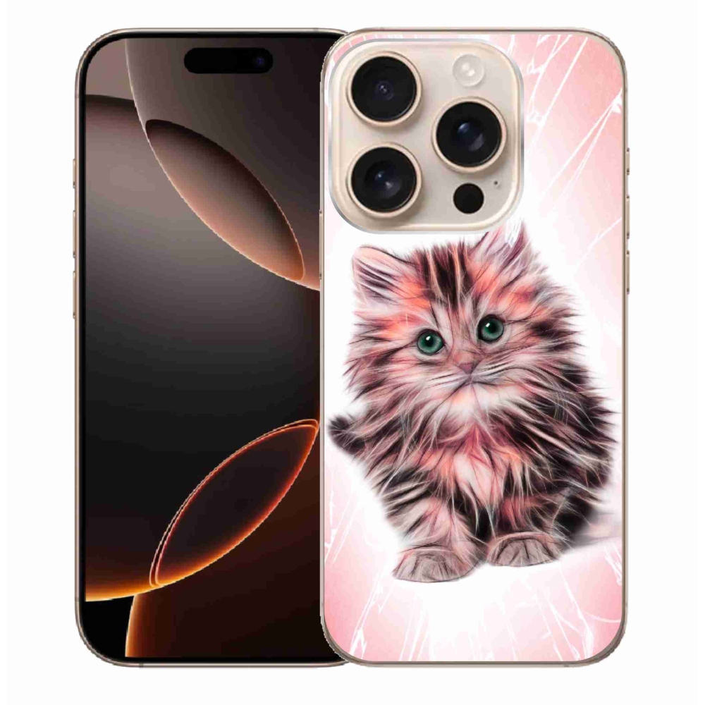 Gelový kryt mmCase na iPhone 16 Pro Max - roztomilé kotě