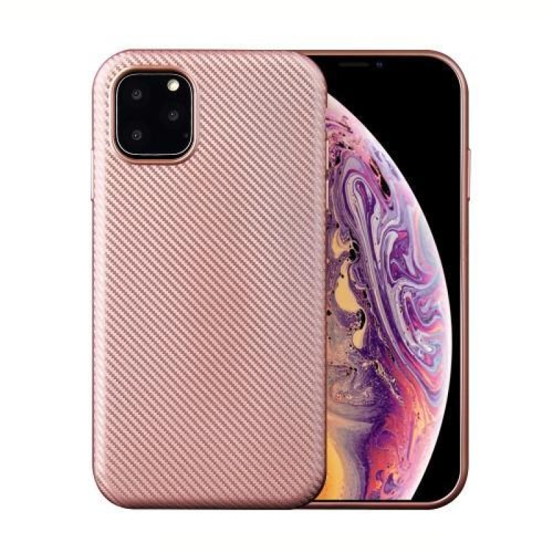 Fiber gelový obal na mobil Apple iPhone 11 Pro Max 6.5 (2019) - růžovozlatý