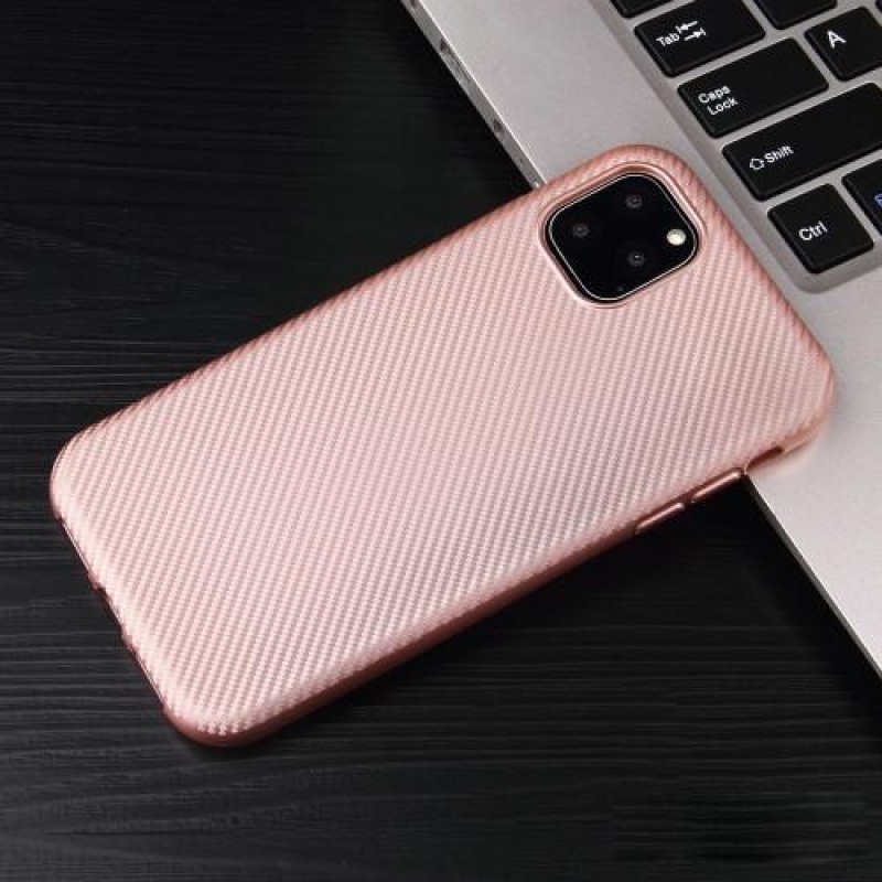 Fiber gelový obal na mobil Apple iPhone 11 Pro Max 6.5 (2019) - růžovozlatý
