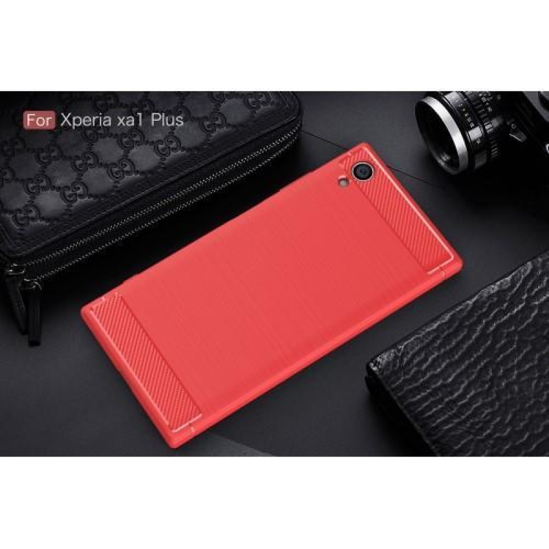 Fiber gelový obal na mobil Sony Xperia XA1 Plus - červený