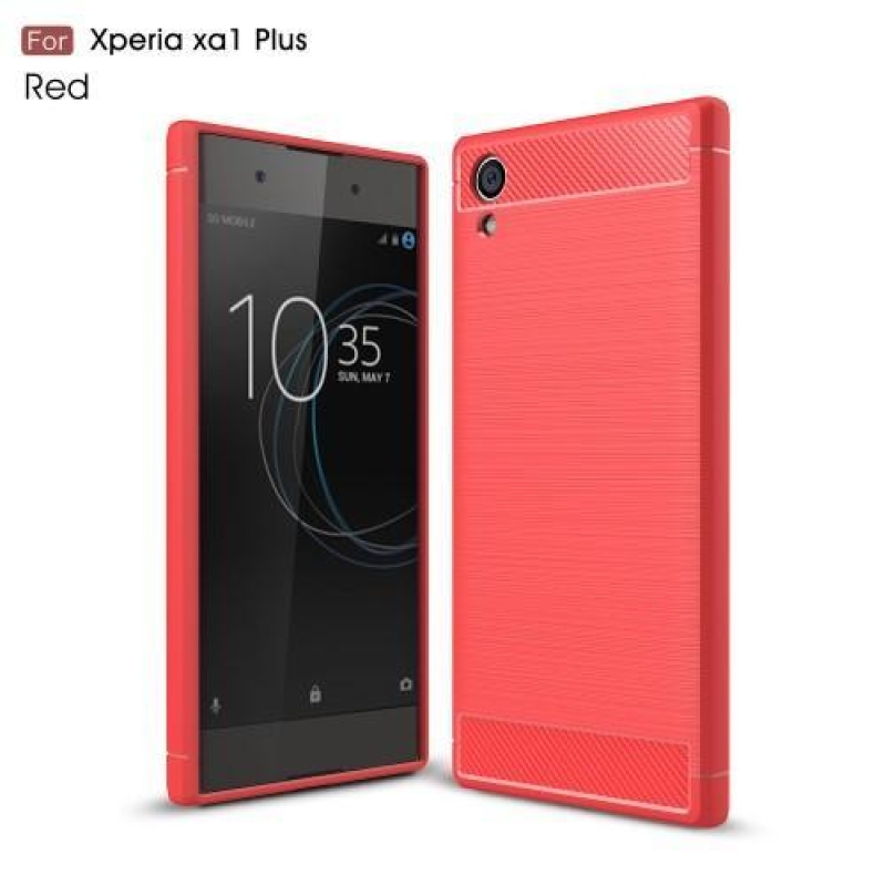 Fiber gelový obal na mobil Sony Xperia XA1 Plus - červený