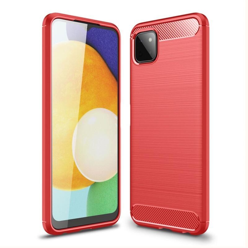 Fiber odolný gelový obal na mobil Samsung Galaxy A22 5G - červený