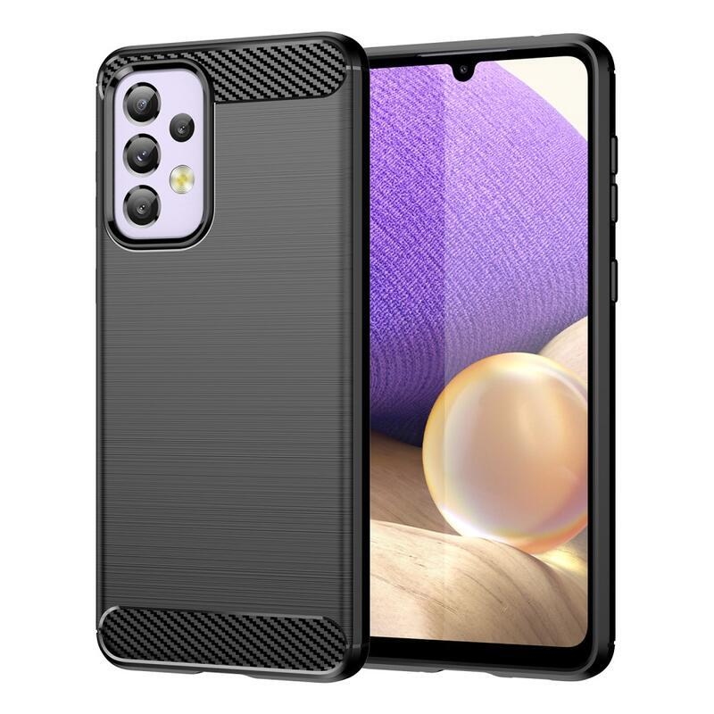Carbon odolný gelový obal na mobil Samsung Galaxy A33 5G - černý