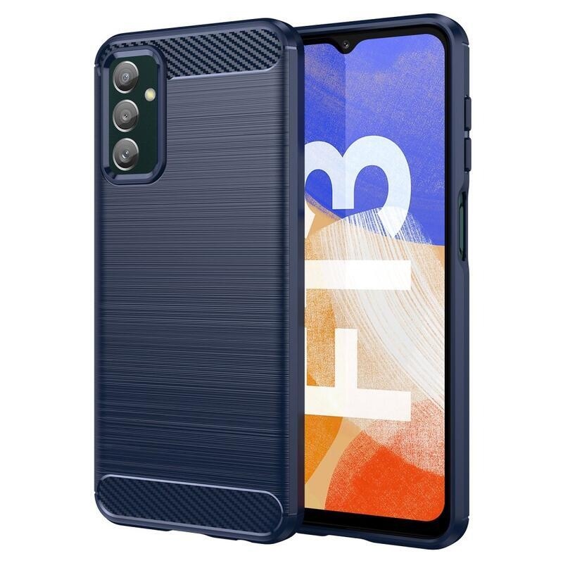 Carbon odolný gelový obal na mobil Samsung Galaxy M13 4G - modrý