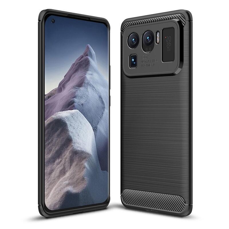 Carbon odolný gelový obal na mobil Xiaomi Mi 11 Ultra - černý