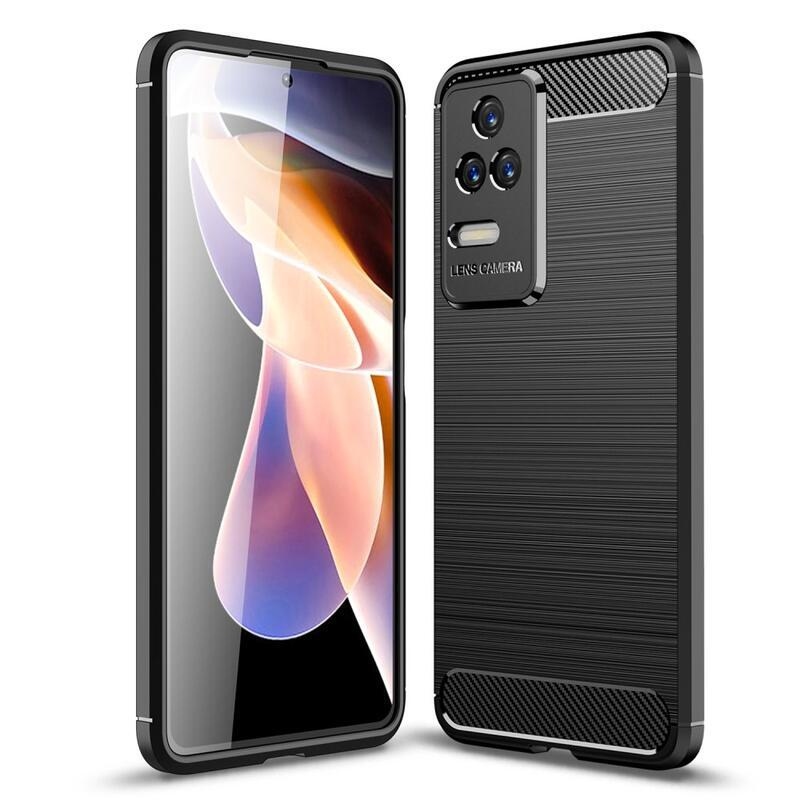 Carbon odolný gelový obal na mobil Xiaomi Poco F4 5G - černý