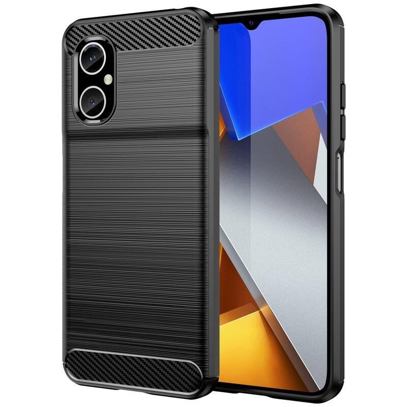 Fiber odolný gelový obal na mobil Xiaomi Poco M4 5G - černý