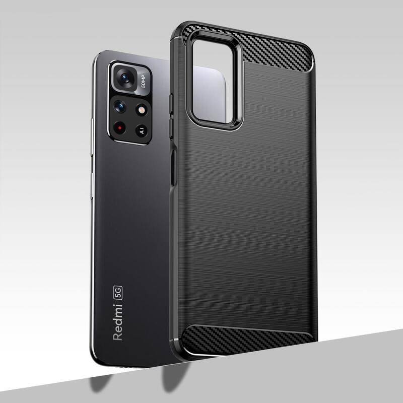 Fiber odolný gelový obal na mobil Xiaomi Poco M4 Pro 5G/Redmi Note 11S 5G - černý