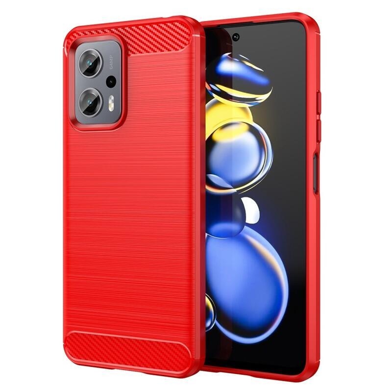Fiber odolný gelový obal na mobil Xiaomi Poco X4 GT 5G - červený