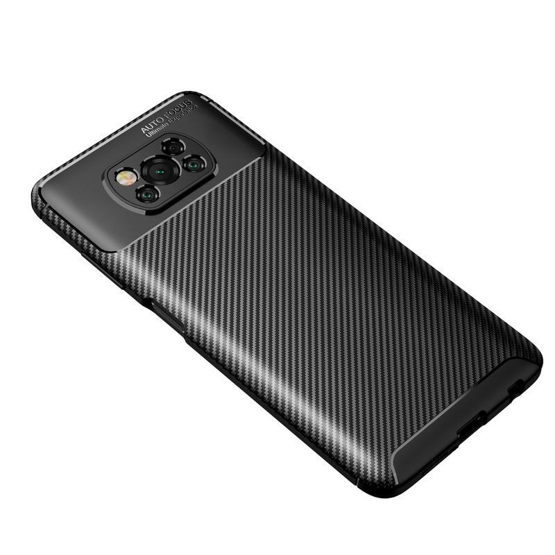Fiber odolný gelový obal pro mobil Xiaomi Poco X3/X3 Pro - černý