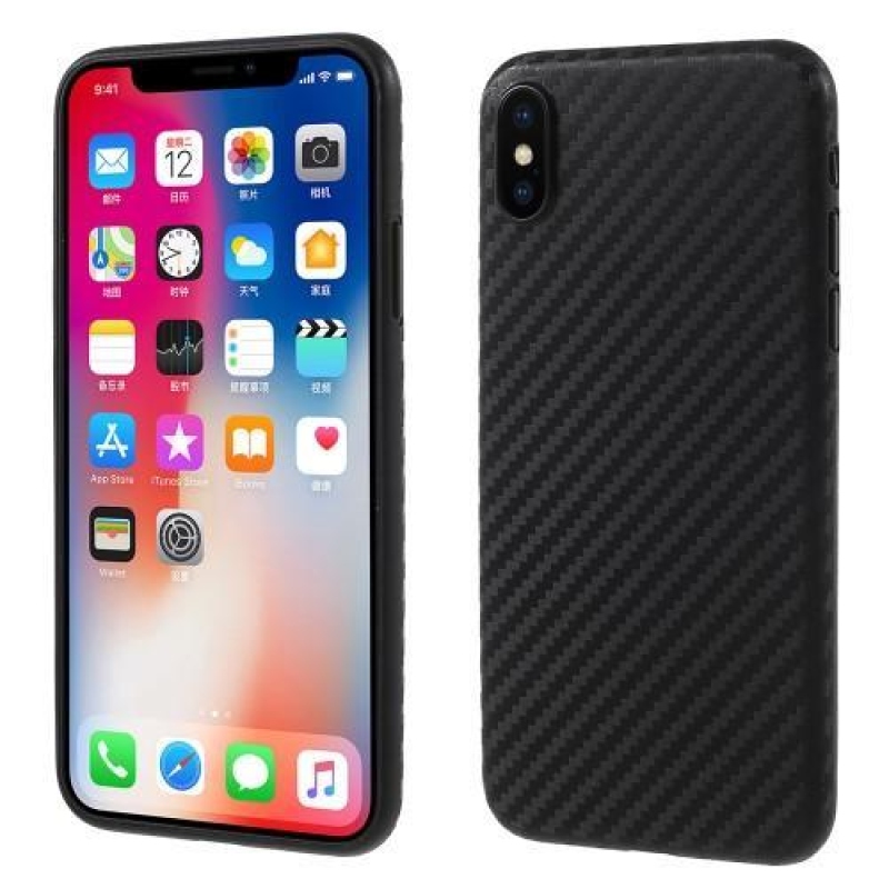 Fiber plastový obal na iPhone X - černý