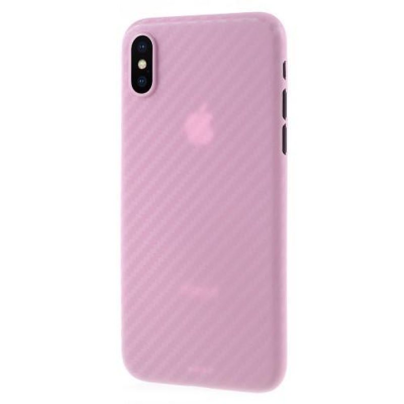 Fiber plastový obal na iPhone X - růžový