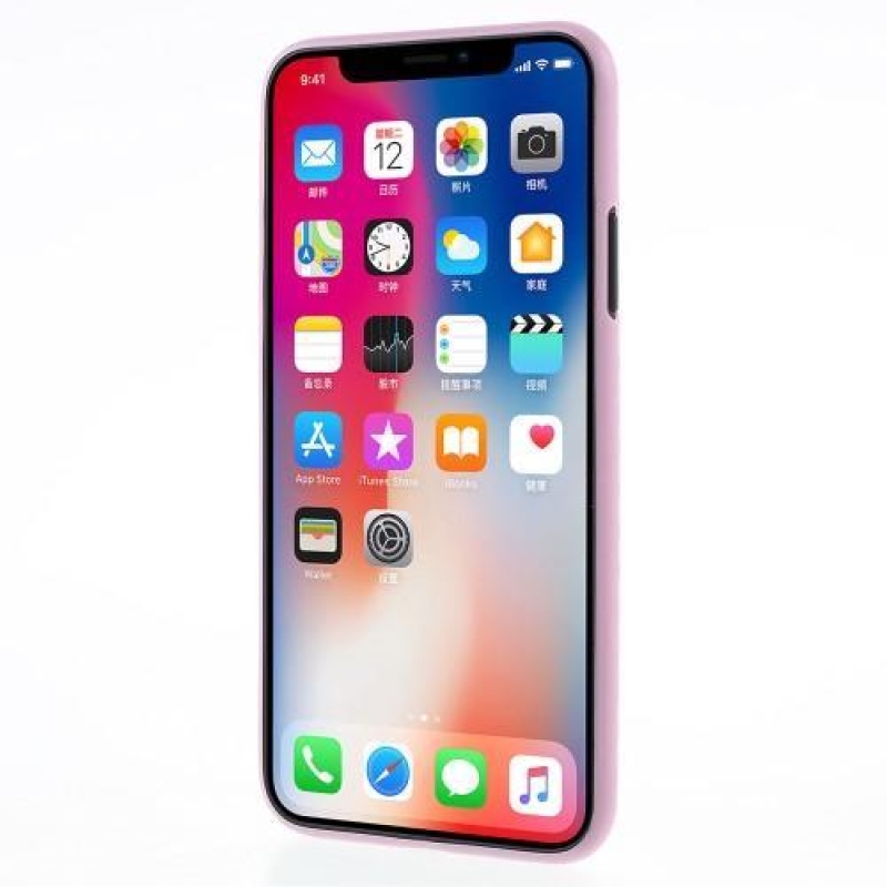 Fiber plastový obal na iPhone X - růžový