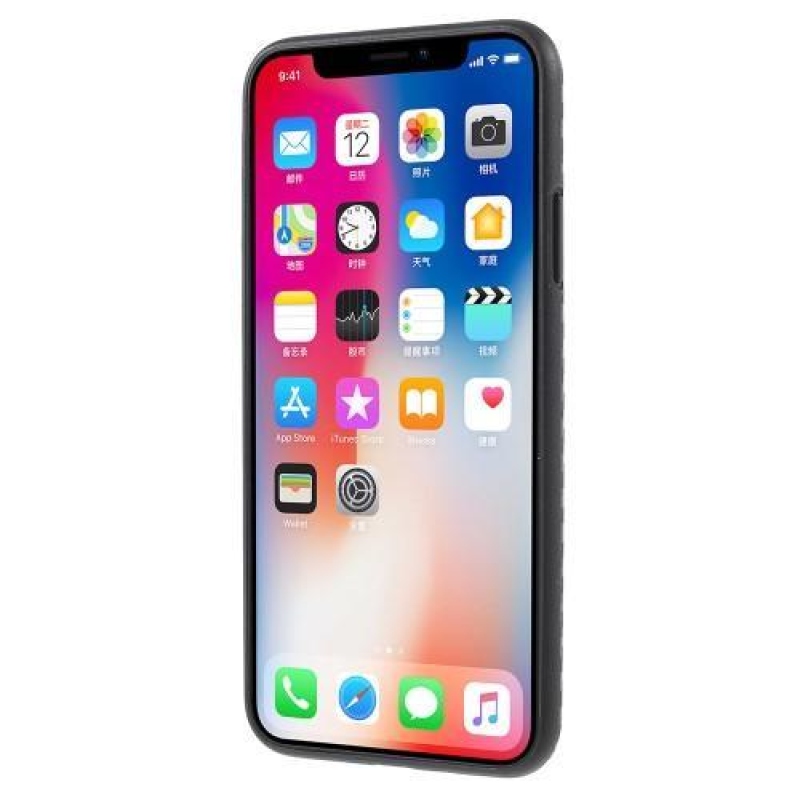 Fiber plastový obal na iPhone X - šedý